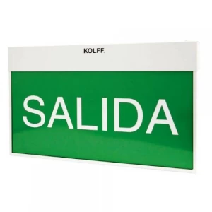 SEÑALETICA SALIDA EMERGENCIA DE LED AUTONOMA UNA CARA BIGLED KOLFF