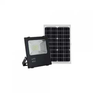 KIT FOCO REFLECTOR LED CON CONTROL Y PANEL SOLAR 30W LUZ FRIA MULTICHIP-JIE