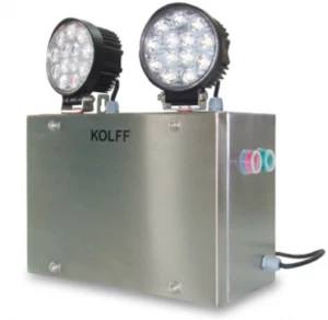 LAMPARA EMERGENCIA 2 FOCOS LED 2X28W INOXIDABLE KOLFF REF KC-2000