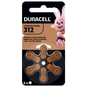 PILAS PARA AUDÍFONOS DURACELL, TAMAÑO 312 X6 UNI