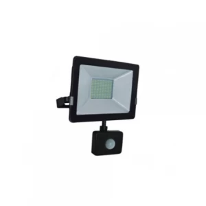 FOCO REFLECTOR LED SLIM 30W C/SENSOR NEGRO LUZ FRIA MULTICHIP