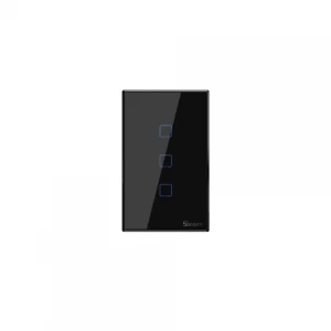 Interruptor De Pared Wifi Negro Sonoff De 3 Canales