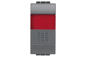 PULSADOR NA+PORTALAMPARA ROJO 10A 250V BTICINO REF L4038R