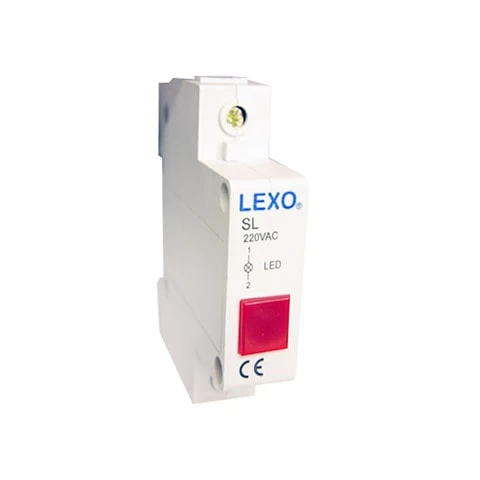 Piloto rojo para riel Din 220V Lexo