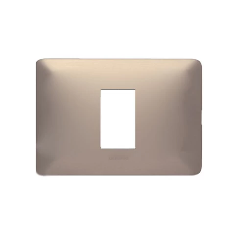 PLACA 1 M0D. ALUMINIO - CHAMPAGNE BTICINO  REF AM503M1CH