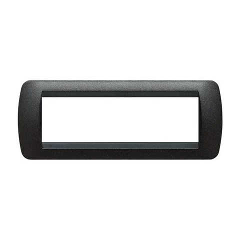 PLACA 7 MOD GRAFITO NEGRO BTICINO REF L4807GFN