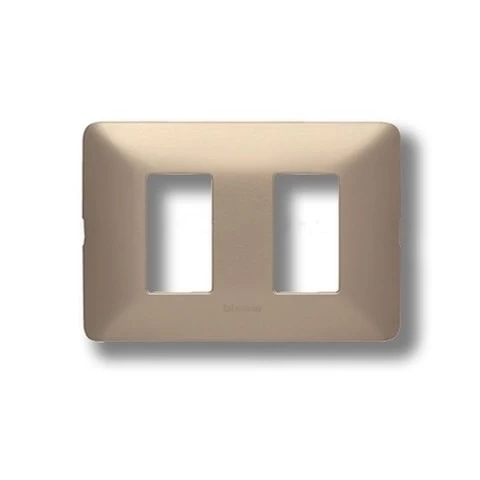 Placa 2 Modulos Chanpagne Bticino Ref AM503M2CH