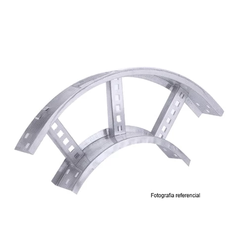 Curva bandeja escalerilla horizontal zincada 300x50mm