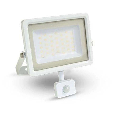 Foco Reflector Led Slim 30w C/sensor Luz Fria