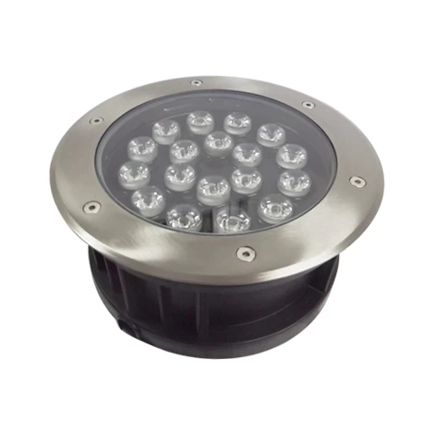 FOCO PISO LED EMBUTIDO 18W LUZ CALIDA 20CM-JIE