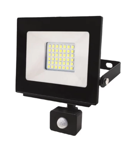 Foco Led Exterior 10w Luz Fria Negro Logic