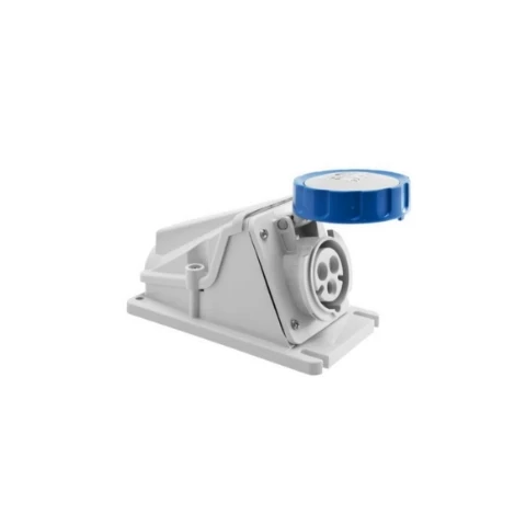 Enchufe Hembra Sobre 220v 16a Libre Halogeno 2p+t Ip67 Gewiss Ref Gw62499