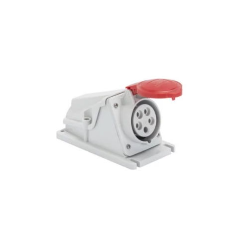 Enchufe Hembra Sobre 380v 16a Libre Halogeno 3p+n+t Ip44 Gewiss Ref Gw62482