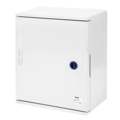 TABLERO POLIESTER PUERTA CIEGA 300x250x160MM CERRADURA GEWISS REF GW46001F