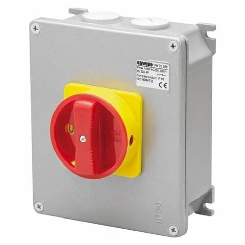 INTERRUPTOR ROTATORIO SOBREPUESTO 3P 160A IP65 M/ROJA GEWISS REF GW70578