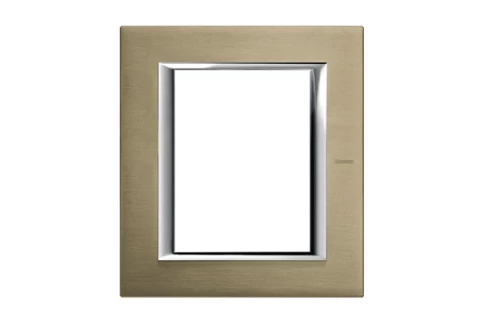 PLACA 3+3 MODULOS  COLOR TITANIO CEPILLADO MODELO AXOLUTE BTICINO REF HA4826NX