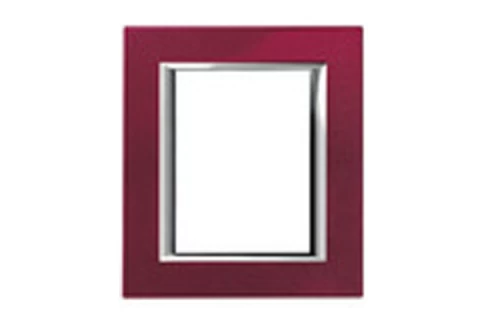 PLACA 3+3 MODULOS  COLOR ROJO CHINA  MODELO AXOLUTE BTICINO REF HA4826RC
