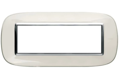 PLACA 6 MODULOS. COLOR BLANCO  LIQUIDO ESTILO ELIPTICA BTICINO REF HB4806DB