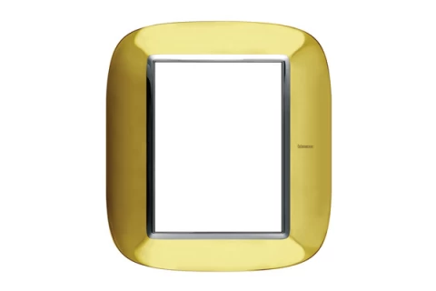 Placa 3+3 COLOR  ORO LIQUIDO MODELO ELIPTICA BTICINO REF HB4826OR