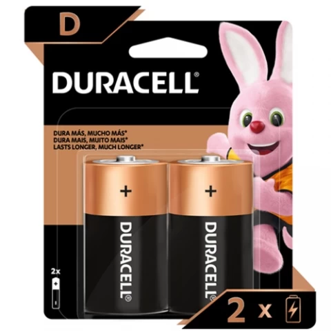 Pila Duracell Alcalina Tipo D  X2 UNI