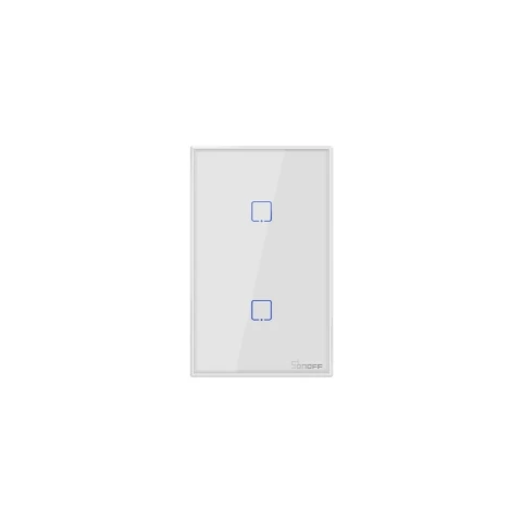 Interruptor De Pared Wifi Blanco Sonoff De 2 Canales