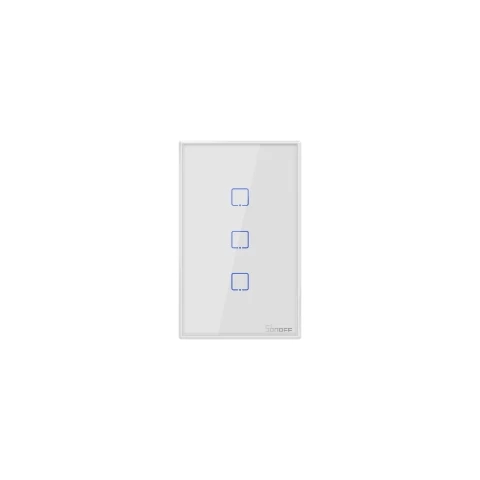 Interruptor De Pared Wifi Blanco Sonoff De 3 Canales