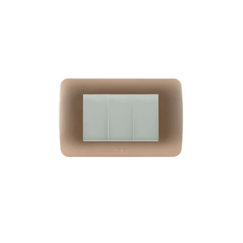 Interruptor Triple 9/32 10a 250v Beige Titanio Lexo