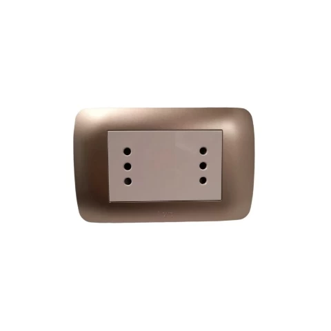 Enchufe Doble Duplex 10a 250v Titanio Beige Lexo