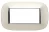 PLACA 4 MODULO. COLOR  PLATA SATINADA  ESTILO ELIPTICA BTICINO REF HB4804SAN