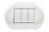PLACA ELIPTICA 3 M0D. BLANCO BTICINO REF LNB4803BI